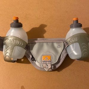 NATHAN ID running belt with two hydration bottles  - gray NNWT